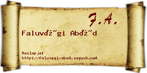 Faluvégi Abád névjegykártya